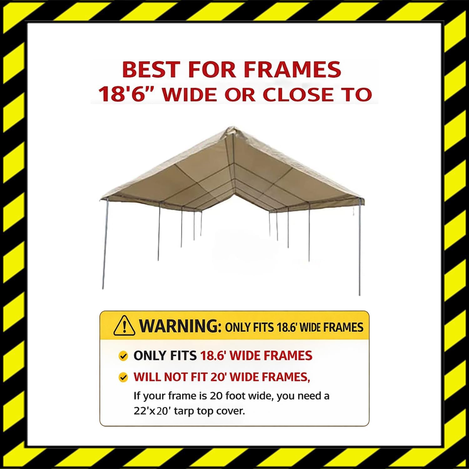 Valanced 20'X20' White Canopy Replacement Cover Top Roof Tarp